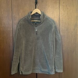 True Grit - American Outdoor co. Mens Medium Brown Sherpa 1/4 Zip Pull Over